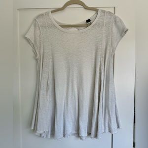 Free People We the Free oversized scoopneck flowy top with keyhole back | size S